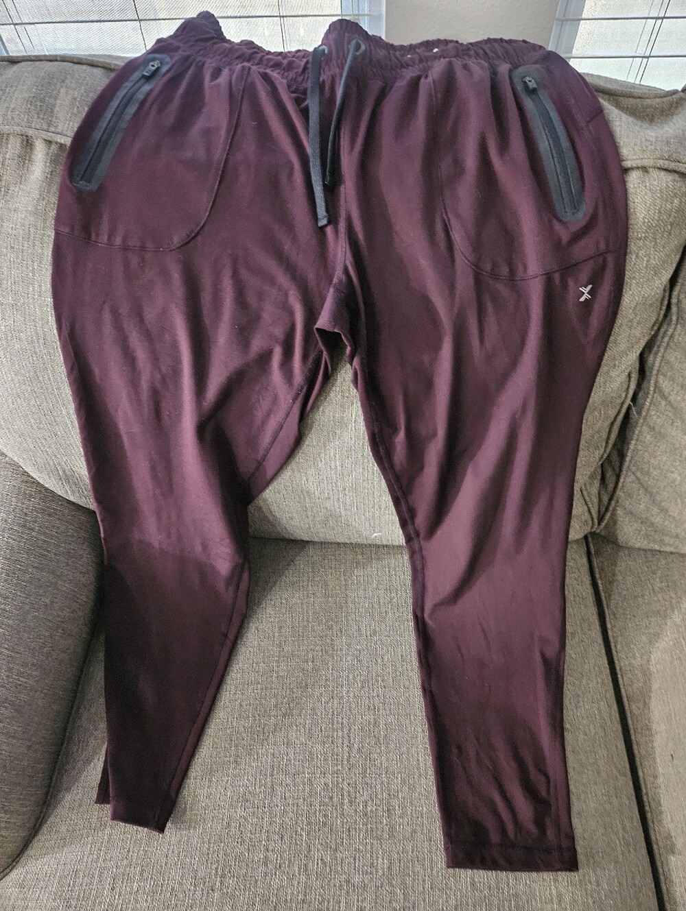 Maroon Drawstring Jogger Pants